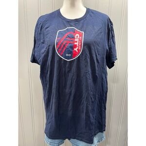 St Louis City SC Navy Blue Adult XL‎ T Shirt Soccer Fan Apparel Tee